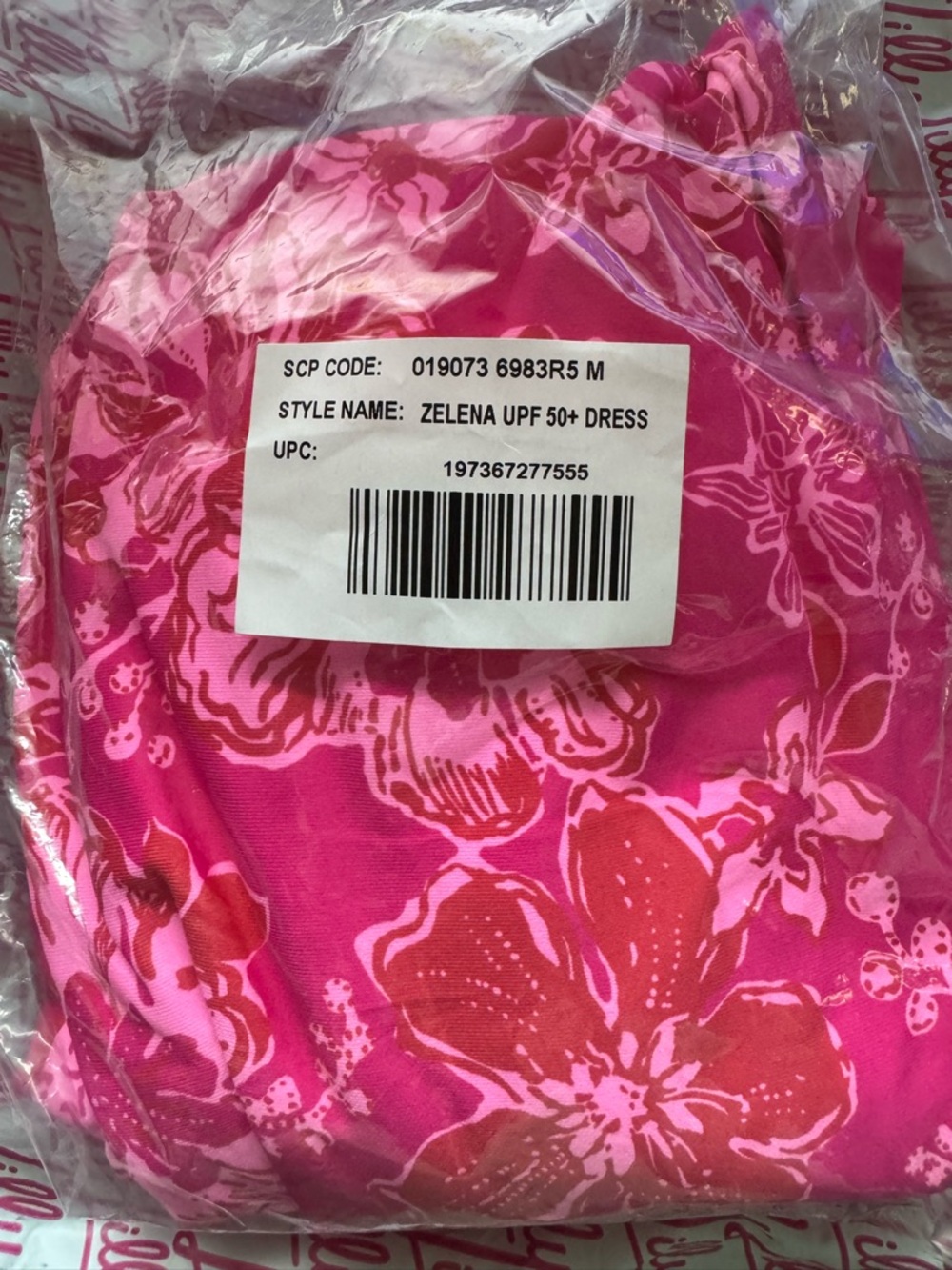 Lilly Pulitzer Hot Pink Floral Long-Sleeve Dress - Picture 5 of 5
